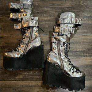 Platform Metallic Boots
